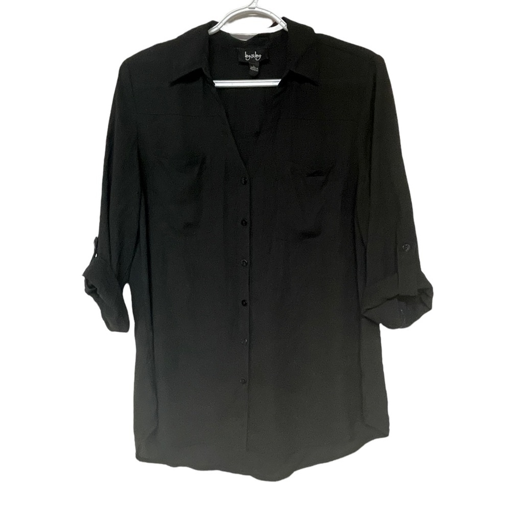 BY & BY Sheer Black Swim Coverup